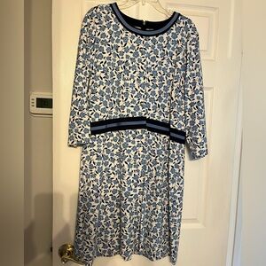 Draper James Floral Blue and White Dress